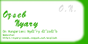 ozseb nyary business card